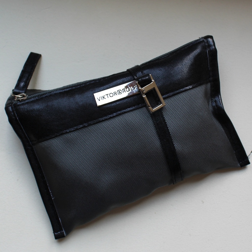 Viktor & Rolf makeup bag or Clutch with amenities NWOT